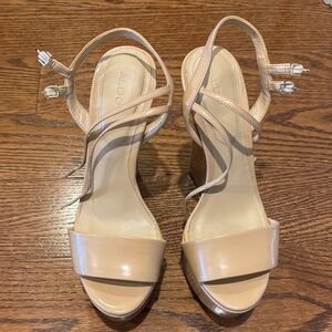 Aldo Women's Beige Strappy Heels